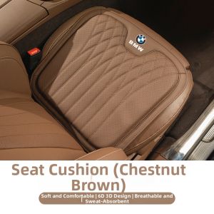 MENGDAO | Leather Car Seat Cushion for BMW All-Season Comfort Lumbar Support