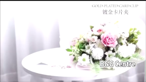 Card Holder Gold Iron 10pcs Flower Bouquet Chocolate Present GIft Card Paper Clip Gold Metal Stick Flora 花束卡片夹金属插杆插卡花检