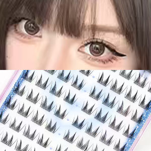80 Clusters Self Adhesive False Eyelashes 10-13mm Thin Cluster Individual Lashes Extension Naturally Heat Bonded Natural Look