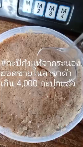 กะปิกุ้งแท้จากระนอง (500 กรัม) กุ้งแท้ไม่ผสม เนื้อหยาบ ทำน้ำพริกอร่อย ใส่แกงก็หอม  ฮาลาล