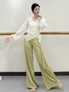 Quần Dài Ống Rộng Xếp Ly Phong Cách Cổ Điển Cho Nữ Quần Tập Khiêu Vũ Hiện Đại Mùa Xuân Mới Rộng Rãi Quần Khiêu Vũ Thể Thao