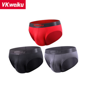 VKWEIKU Mens Boxer Shorts Modal Breathable Antibacterial Solid Color Flat Angle Pants Comfortable Underwear for Young Men