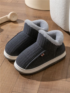 Dép Bông Dày Lót Lông Cừu Mùa Đông Cho Cặp Đôi Đế Cao Gót Chống Trượt Ấm Áp Dép Cotton Thoải Mái Cho Nam Và Nữ