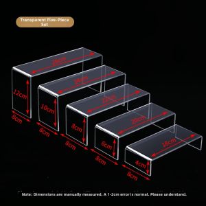 Acrylic U-Shaped Transparent Multi-Layer Bookshelf Shoe Riser Storage Organizer Display Case Clear Partition Home Organization