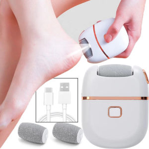 【Perfect Sunfeel】Electric Foot Grinder Dead Skin Callus Pedicure Exfoliator Foot File 2 Grinding Heads Sanding Household Grinding Head Washable