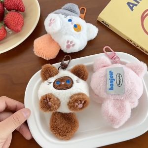 Pharaoh🍓Gantungan Kunci Kucing Ekor Panjang yang Lucu Liontin Boneka Mewah Liontin Ransel Hadiah Sahabat