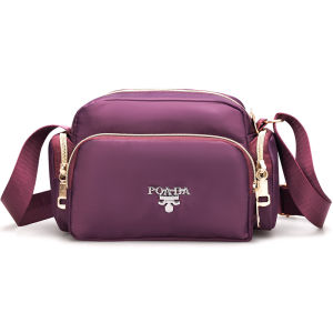 Fashionable Printed Nylon Crossbody Bag Lightweight Waterproof Ladies Shoulder Bag Outdoor Commuting Bag Small Square Bag