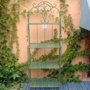 Foldable Iron Art Multi-Layer Flower Stand Outdoor Balcony Courtyard Storage Rack European Style Metal Crafted Plant Stand