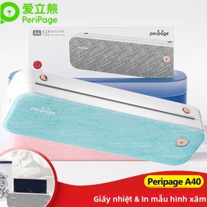 PeriPage A4 Máy In Nhiệt Di Động 300DPI/203dpi Bluetooth Ảnh PDF Máy In Tài Liệu Hình Xăm Giấy Truyền Tương Thích Nạp Giấy Bằng Tay
