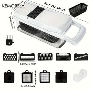 22In1/ 15In1 Multifunctional Vegetable Cutter Handheld Food Grater Veggie Slicer Chopper with Container Onion Mince Cutter