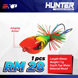 EXP Hunter Jump Frog Snakehead Fishing Wood Lure
