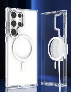 Colorful Magnetic clear Magsafe Case For Samsung Galaxy S24 S22 Ultra Plus S21 S20FE A55 A35 A15 A25 A24 A05 S Shockproof cover