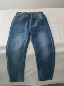 DIIMUU Kids Jeans Boy Slim Straight Denim Pants Children Casual Trousers For 4-10 Years