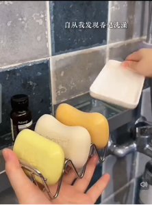 OHHDEER Rak Sabun Keluli Tahan Karat Dua Sisi Stainless Steel Wavy Soap Drainer Rack Soap Holder