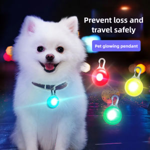 LED Dog Collar Pendant Dog Cat Collar Pet Leads Glow Accessories Bright Necklace Luminous Collar Night Safety Decoration Dog Tag