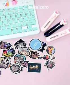 Stiker Kartun Astronot Luar Angkasa isi 24 pcs