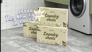 2 Pack (120 Sheets) JHYOO 3-in-1 Laundry Sheets: Cleaner Softener & Freshener. Concentrated for Machine/Hand Wash. Travel-Friendly for Home & Hotel Use.