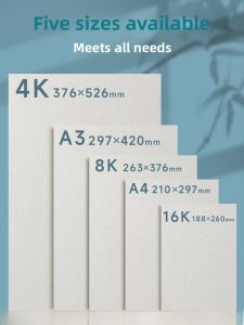 Thickened 8K Watercolor Paper for Kindergarten Drawing A4 Sketch Paper 4K Primary School A3 A4 16K Colorful 300g Art Student Special Glaze Graffiti 2K Thickened 160G 180g 200G