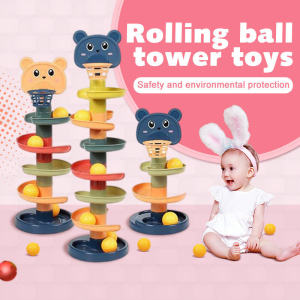 Fun Rolling Ball Track Toys Tower Gliding Baby Early Educational Montensori Toy Mainan Bola Kanak