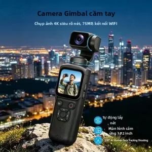 Camera Gimbal Cầm Tay 4K 30FPS 75MP Theo Dõi AI Quay Vlog Camera Kỹ Thuật Số Dành Cho Phát Trực Tiếp Tương Thích Với iPhone