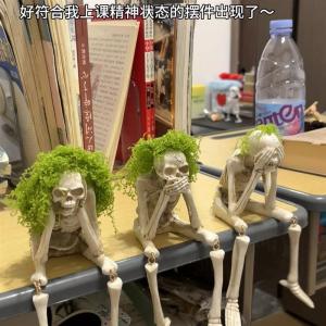 Đồ Trang Trí Xương Sọ Hoạt Hình Đồ Chơi Xương Sọ Di Động Đồ Trang Trí Bàn Làm Việc Đồ Trang Trí Halloween Đồ Trang Trí Không Nói Không Nghe Không Xem Đồ Trang Trí Không Hoạt Hình