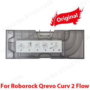 Roborock | Original Dust Box For Roborock Qrevo Curv 2 Flow Spare Parts Robot Vacuum Cleaner Dustbin Box Accessories