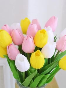 Eternal Flower Home Living Room Decoration Bouquet Tulip Table Vase Flower Arrangement Ornament Photography Special Flowers