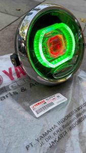 Lampu Depan Rx King New PEREDAM 2006-2009 Bulat Ring Batok Asli Original Yamaha Matrix RGB