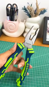 Zentor Deli 6/8 Pliers Wire Cutting Pliers Combination/Cutter/Long Nose Plier（55# Carbon Steel）