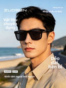ZUOSHEN EYEWEAR | Kính Mát Bảo Vệ UV400 Hình Vuông cho Nam Ngoài Trời