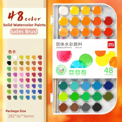 deli | Beginner Child Friendly Washable Non Toxic Solid Watercolor Paint Set