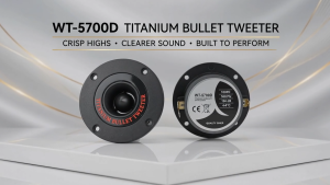 Titanium 4" Bullet Tweeter 1000W WT-5700 / WT-6700 High-Frequency Speaker for Car Audio Home and PA System