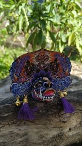 Miniatur Barongan Devil ungu / Barongan jawa bahan resin