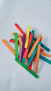 พร้อมส่งไม้ไอติม ขนาด  1.8*15ซม. 1แพ็ค50ชิ้น diy งานประดิษฐ์ ทำสื่อการสอน