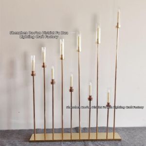 Golden Romantic Wedding Pathway Candelabra