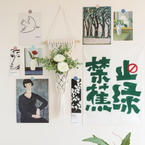 Tranh Trang Trí Hoa Nhựa INS Treo Tường Phòng Khách Phòng Ngủ Trang Trí Nhà Phong Cách Bắc Âu Có Thể Giặt Bằng Tay