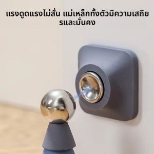 1PC ประตูดูด Punch-ฟรีประตู Anti-collision ซิลิโคนประตูคงที่ Strong Magnetic Mute ประตู Touch GROUND ดูด