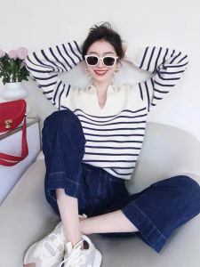 Áo Sweater Sọc Dễ Thương Thoáng Mát