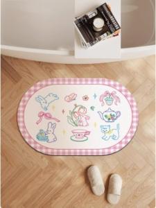 VIKAMA Pháp Bùn Tảo Cát Thảm Trải Sàn Hút Nước Chống Trơn Trượt Phòng Tắm Nhà Bếp Lối Vào Thảm Cửa Trang Trí Nhà Nhanh Khô Thảm PVC