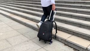 🔥Msia Stock🔥 Student trolley bag fashion six wheels climbing stairs large capacity computer bag travel bag 高中生拉杆书包