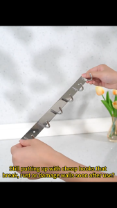 Hook Stainless Steel Thickened No drilling required Strong Load-bearing Moisture-proof and rust-proof adhesive wall hooks for hanging heavy Bathroom Kitchen Key Hat Towel Clothes Hook Hanger Rack