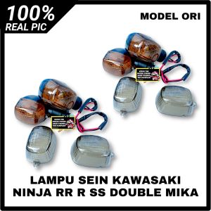LAMPU SEIN NINJA RETENG KAWASAKI NINJA RR R SS DOUBLE MIKA KUNING DAN SMOKE MODEL ORI