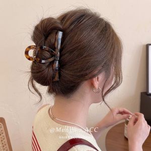 MENGWU | Retro All-matching Bow Leopard Pattern Hair Clip