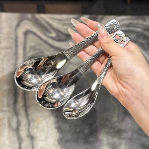 SHIGUANGHU | Muỗng Inox Tay Dài Phong Cách Nhật Mới Cho Trẻ Em