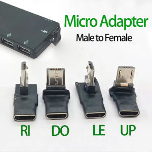 1PCS Micro USB M To F 90° Elbow Adapter Kit For Charging & Data Transfer Compact Space Mobile Phones Tablets Gaming Devices ﻿