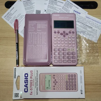 AUTHENTIC CASIO FX 570ES PLUS 2nd EDITION Scientific Calculator 570 ES PINK BLUE Transparent fx570es 570es fx570esplus