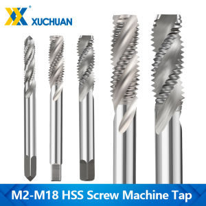 1Pc Metric Screw Tap Drill HSS Spiral Flute Thread Tap Right Hand Machine Plug Tap M2 M2.5 M3 M4 M5 M6 M7 M8 M10 M14 M16 M18
