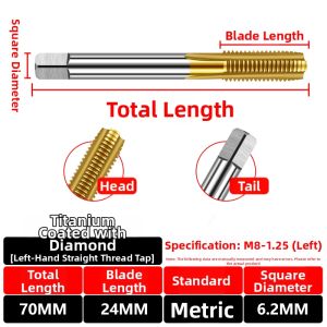 UMLO | Cobalt Titanium Coated Left Hand Tap Machine Use