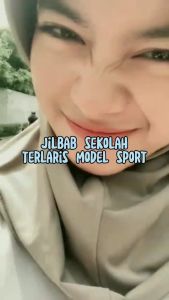 Jilbab SMP SMA Kerudung Sport Bergo Pet Tebal Sekolah Warna Coklat Pramuka