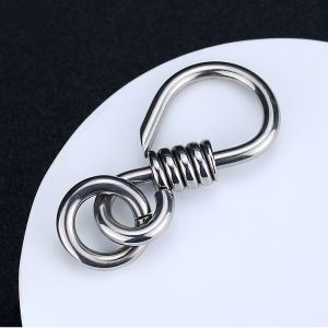 แฮนด์เมดทองเหลืองสแตนเลส 4 มมพวงกุญแจผู้ชายทนทานเอวแขวนทองแดง เรียบง่าย สร้างสรรค์จี้